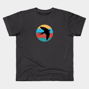 Swallow bird, the flight virtuoso, vintage for birds lovers Kids T-Shirt